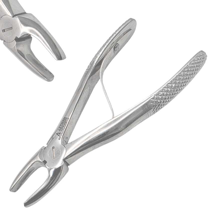 Pediatric tooth forceps with spring Pediatric tooth forceps with spring