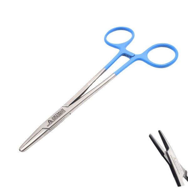 Mayo Hegar Needle Holder Surgical Needle Driver by Artman Instruments (5.5 Inches Blue)