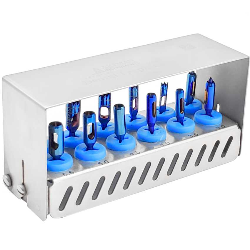 Dental Trephine Set With 5 Trephines and 7 Tissue Punch – Artman
