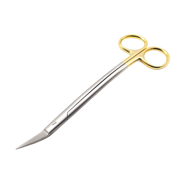 Dean Scissors 7 inches Double Curved Gold Plated with Tungsten Carbide inserts