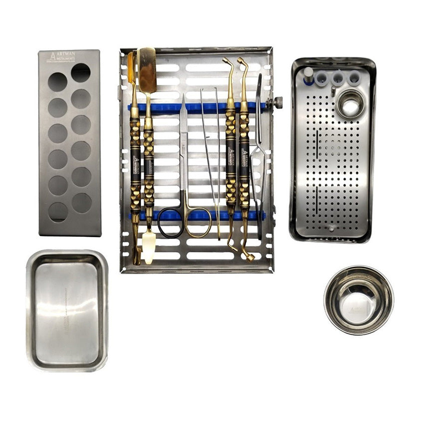 Dental PRF/RGF/PRP Basic Instruments Set of 12 – Titanium-Coated ...