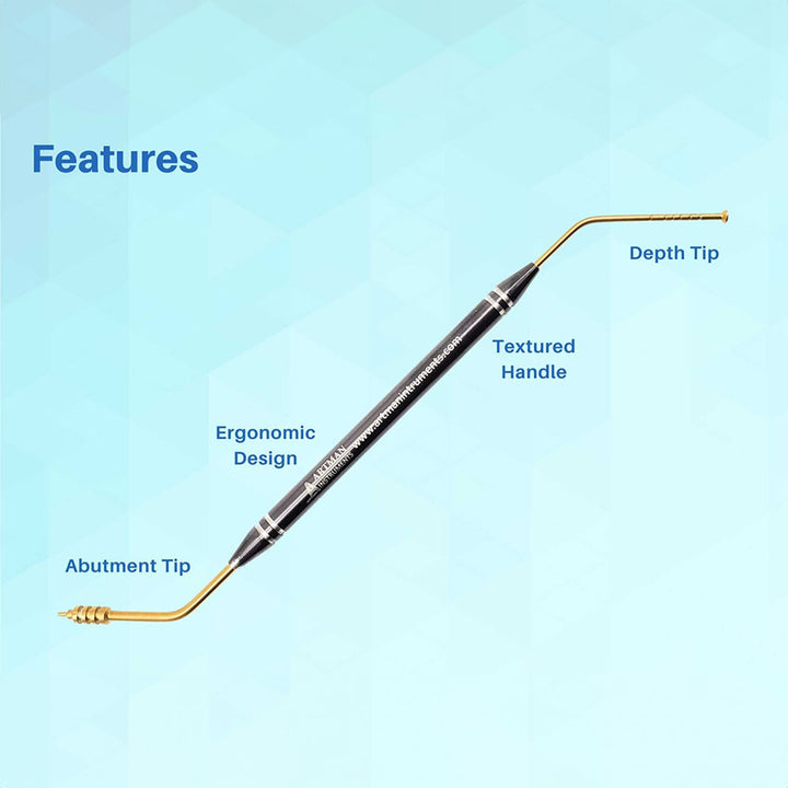 Adjustable Depth Powder Probe Dental Implant Depth Measuring Probe | Accurate Implant |Artman
