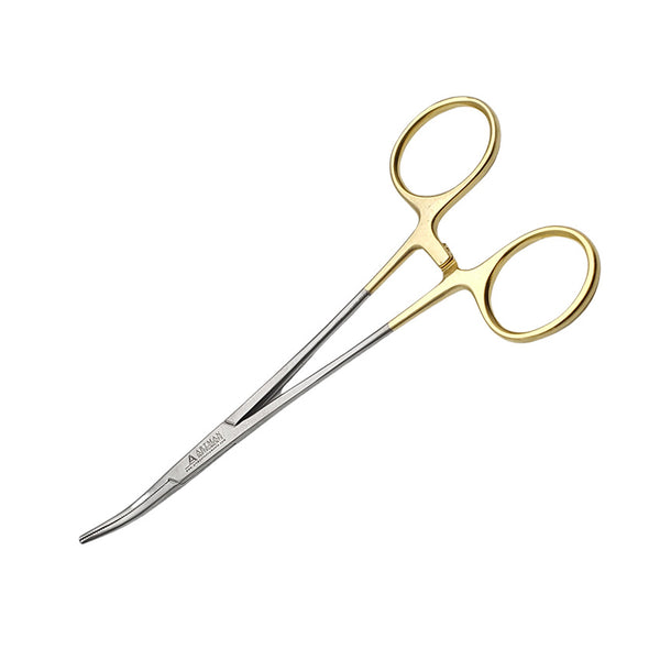 Artery Forceps 6" Curved Hemostat Mosquitoes Gold Plated Handle ARTMAN