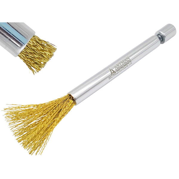 Rust Cleaning Bur Cleaning Brush with Tough Copper Bristles & Adjustable Length ARTMAN