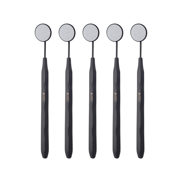 Dental Mirror Matte Black Set of 5 Mouth Mirror for General and Laser Dentist by Artman Instruments