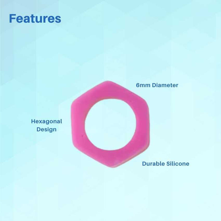 Color Coded Id Rings Artman Instruments 6mm Hexagonal Dental Silicone Identification Rings