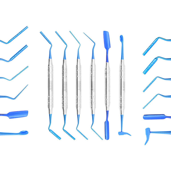 Set of 6 Implant Bone Graft-Carrier Plasma Coated Pluggers and Packer by Artman Instruments