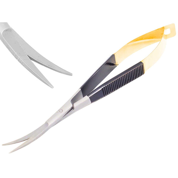 Castroviejo Micro Scissors Curved Black and Gold 4.5 ARTMAN