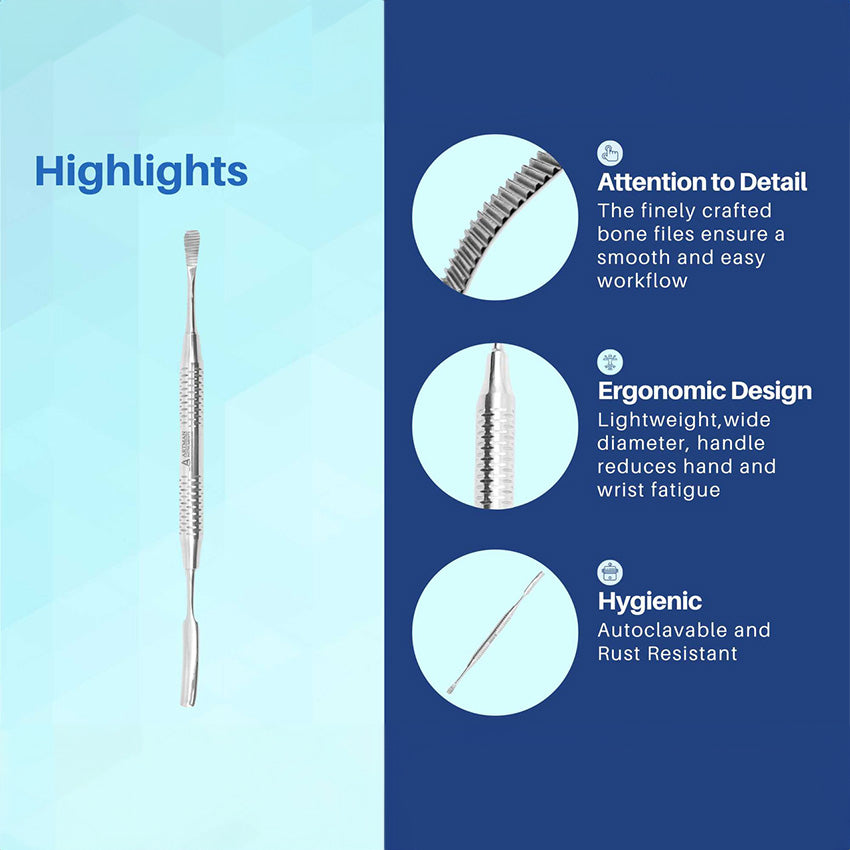 Dental Dual Ended Bone File #12 & #45 w/ Thicker Handle ARTMAN – Artman ...