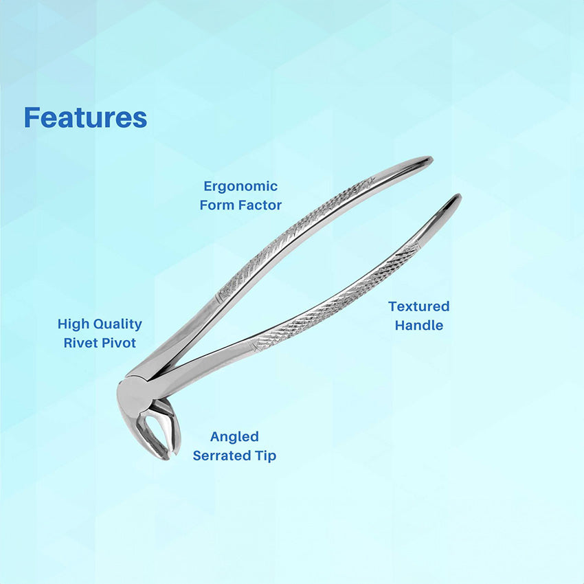 Pedo Extracting Forceps Dental Instrument #B - Stainless Steel, German Grade