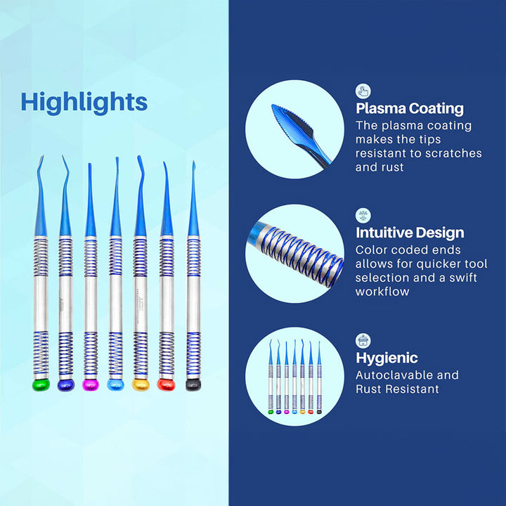 Mini Root Elevator Luxating Elevators PDL Root Elevators Set of 7 Tita ...