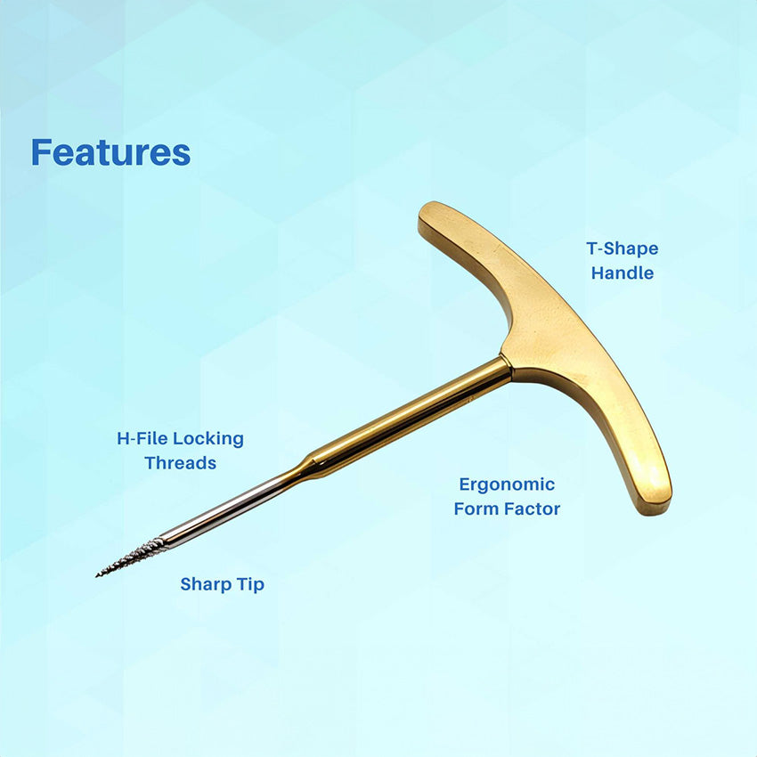 Root Extraction Screw Elevator with H-File Thread | Artman Instruments