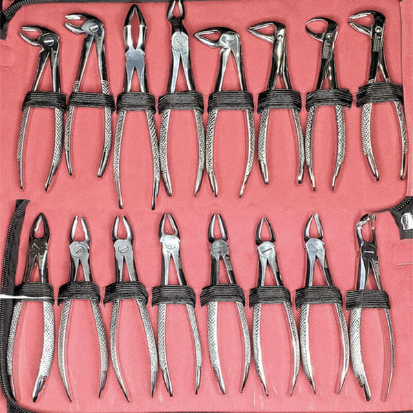 Set of 16 Each Stainless-Steel Oral Dental Extraction Surgery EXTRACTING Forceps Dental Instruments ARTMAN Brand