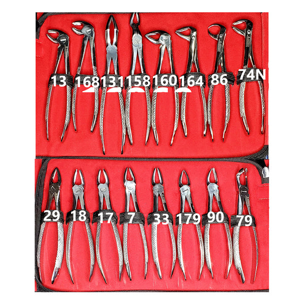 Set of 16 Each Stainless-Steel Oral Dental Extraction Surgery EXTRACTING Forceps Dental Instruments ARTMAN Brand