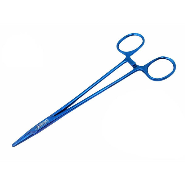 Mayo Hegar Needle Holder 7" Surgical Needle Driver with Tungsten Carbide Blue Plasma Inserts ARTMAN