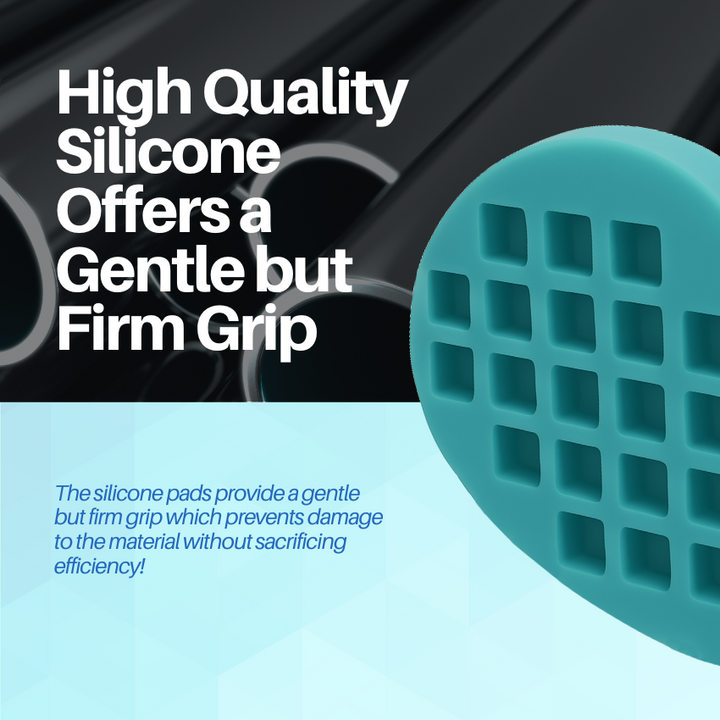 A close-up of a high-quality, teal silicone pad on a dental crown remover, highlighting its gentle but firm grip for effective use.