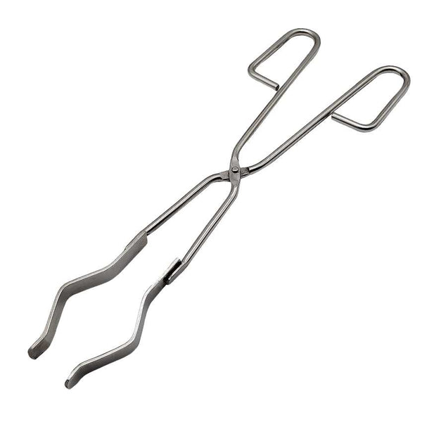 A pair of stainless steel Turkish dental crown remover forceps on a clean white background.